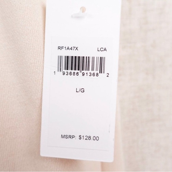 Splendid Women Cascade Wide Leg Cropped Sweatpants Light Camel L Nwt - Picture 6 of 6